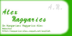 alex magyarics business card
